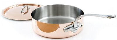 Mauviel M'Heritage 3.2 Qt Copper & Stainless Steel Saute Pan w/ Lid 6111.25