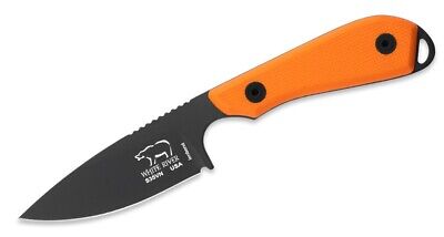 White River M1 Pro Hunting Knife Textured G10 Orange Black PVD Coated Blade