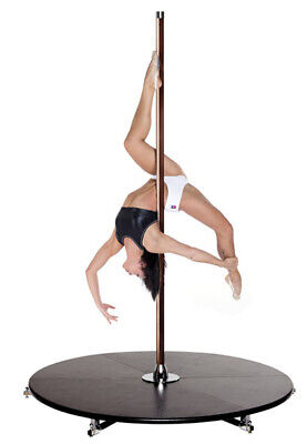XPole X-STAGE Lite 40mm Brass Spinning Static Dance Exercise X Pole Podium Set