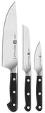Zwilling J.A. Henckels Pro 3" Paring 5" Utility & 8" Chef's 3-pc Knife Set