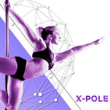XPole X-PERT Pro 45mm PX Spinning Static Dance Exercise X Pole Set Titanium Gold
