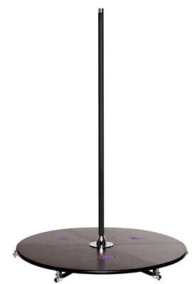 XPole X-STAGE Lite 45mm Spinning Static Dance Exercise X Pole Podium Set Black
