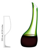 Riedel Cornetto Confetti Fine Crystal Hand Made Wine Decanter Green 1977/13G
