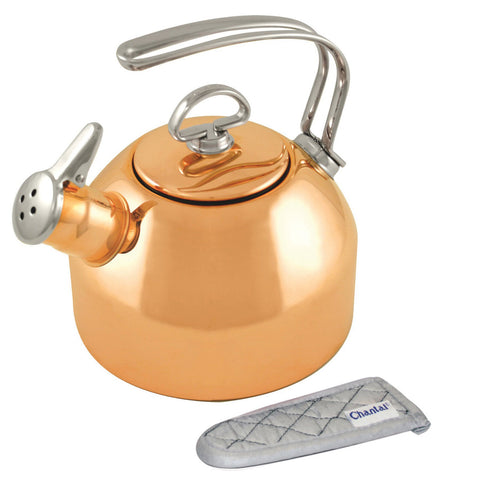Chantal 1.8 Qt Copper Classic Stovetop Whistle Tea Kettle Teakettle