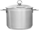 Chantal 8 Qt Induction 21 Steel Cooking Stockpot with Glass Lid