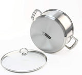 Chantal 8 Qt Induction 21 Steel Cooking Stockpot with Glass Lid