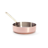 De Buyer 8" Inocuivre Se SERVICE Copper Saute pan with Brass Handles 6448.20 NEW