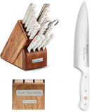 Wusthof Gourmet 16-Piece Knife Block Set, White Handle 1095471601