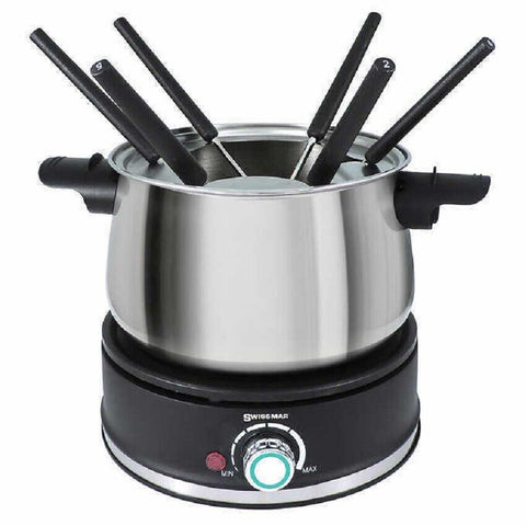 Swissmar Arolla 2 L / 2.1 QT 10 Pc Stainless Steel Electric Fondue Set