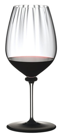 Riedel Fatto A Mano Performance Cabernet Red Wine Glass Black Base Clear Stem