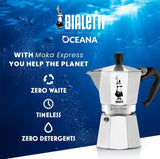 Bialetti 6 Cup Moka Express Oceana Stovetop Espresso Coffee Maker Pot Latte