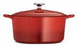 Tramontina Gourmet 5.5 Qt Enameled Cast-Iron Covered Round Dutch Oven Red