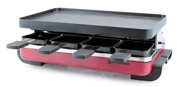 Swissmar 8 Person Classic Raclette Grill w Reversible Cast Aluminum Grill Plate