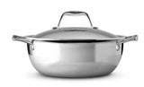Tramontina Gourmet 4 Qt Tri-Ply Clad Stainless Steel Covered Universal Pan