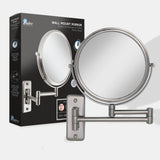 Zardro 9.25" Extending Two Sided Wall Mounted Makeup Mirror 5X/1X OVW45