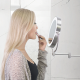 Zadro Cordless 10X/1X Magnification Dual LED Lighted Wall Mount Makeup Mirror