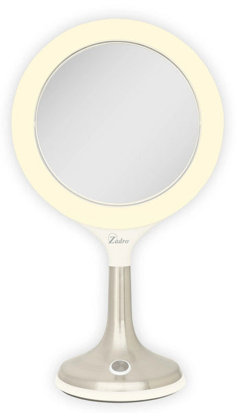 Zadro Mood Therapy UV-free LED Ring Light & 9.75" Round Vanity Mirror, 8X/1X
