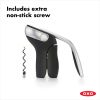 OXO SteeL Vertical Lever Corkscrew with Removable Foil Cutter